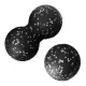 Yoga Massage Roller + Massage Double Fascia Ball + Massage Motion Ball Set, Black-White
