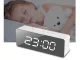 Multifunctional LED Alarm Clock with Mirror and Thermometer, White