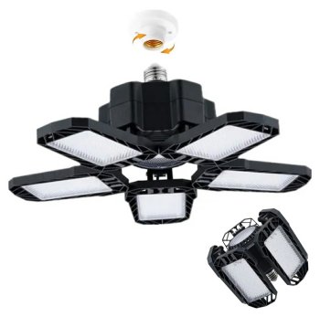 Складная потолочная LED лампа E27 50W, черная