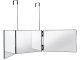 Trifold 3-Way Hanging Mirror for Self Hair Cutting, Black