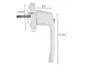 Window Handle with Key Lock for Windows and Balcony Doors, White