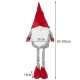 Christmas Gnome Ruhhy with Telescopic Legs 85–105 cm, Red/Grey