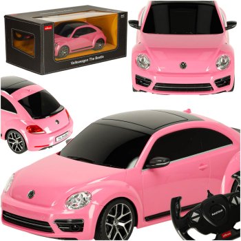 RC Car Model with Remote, Volkswagen Beetle, Pink (1:14)