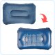 Inflatable velour travel camping pillow BESTWAY 67121, navy blue