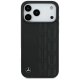 Mercedes iPhone 17 Pro Max vāciņš Leather Laurel Leaves MagSafe, melns