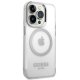 Guess Metal Outline MagSafe Case for iPhone 14 Pro Max 6.7\" Silver