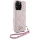 Karl Lagerfeld Quilted Initial Logo & Chain Strap iPhone 16 Pro Max Case - Pink