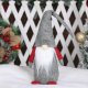 Standing Christmas Gnome Decoration, Grey and Red