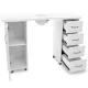 Manicure Desk with Dust Collector 2027 Two Cabinets, White