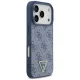Guess Leather 4G Triangle Strass MagSafe Phone Case Cover iPhone 17 Pro - Blue