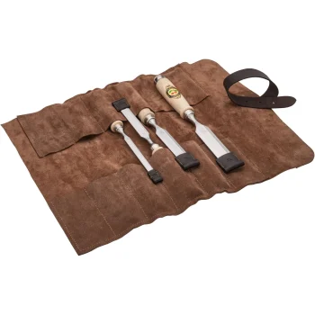Kirschen Firmer Chisel Set with Leather Bag, 4 pcs (10, 16, 20, 26 mm)