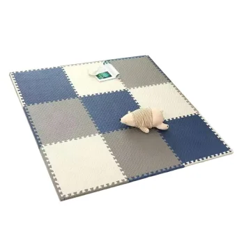 Puzzle Exercise Mat with Edges 60x60 cm, 9 Pieces