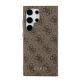 Guess Samsung Galaxy S24 Ultra Case 4G Metal Gold Logo, Brown