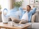 Bladeless Tower Fan with Remote Control and Touch Panel