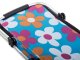 Foldable thermal picnic basket for shopping, green with floral pattern