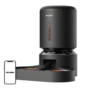 Petlibro Granary 5L Pet Food Dispenser with Double Bowl, Black