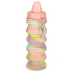 Collapsible Silicone Water Bottle 500ml, BPA Free, Rainbow
