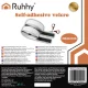 Self-Adhesive Hook and Loop Tape Ruhhy 24237, 5m x 2.5cm, black