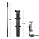 Spigen S540W Wireless Selfie Stick with Tripod, Black