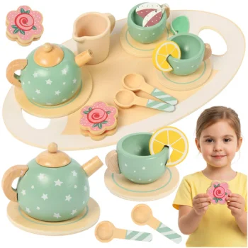Kruzzel Children Wooden Tea Set 26393, Green