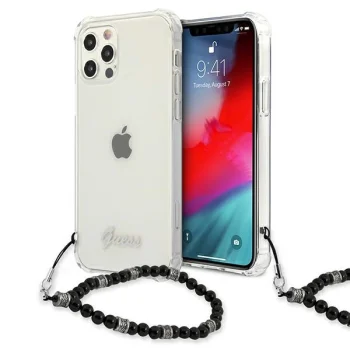 Guess iPhone 12 Pro Max Case Pearl Collection, Transparent