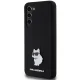 Karl Lagerfeld Samsung Galaxy S24+ Case Silicone Choupette Metal Pin, Black
