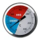 Smoker Grill Thermometer 2-in-1 Analog BBQ Temperature Gauge 0-300°C
