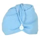 Microfiber Hair Towel Hat Turban Spa Cap, Blue