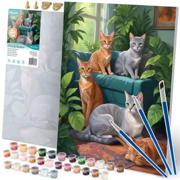 Massido Paint by Numbers 40x50 cm, Cats