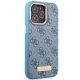 Guess iPhone 14 Pro Case 4G Logo Plate MagSafe, Blue
