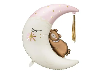 Bear on the Moon Foil Balloon for Baby Shower Birthday Party 71 x 86 cm