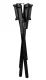 Beautylushh Folding Aluminum Makeup Chair with Headrest, Black