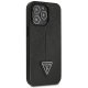 Guess Saffiano Triangle Logo Case for iPhone 14 Pro Max - Black
