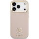 Guess iPhone 17 Pro Case Grained PU Strass Logo MagSafe, Pink