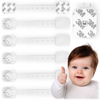 Ricokids 798200 Child Safety Cabinet Locks, 6 Pack, White