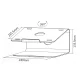 Maclean MC-730 Aluminum Laptop Stand, Silver