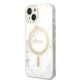 Apple iPhone 14 Plus 6.7\'\' Guess Marble MagSafe Case Cover + Charger (GUBPP14MHMEACSH), White