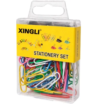 Metal Paper Clips 70 Pcs Round Office School Document Supplies, Multicolor