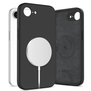 Tech-Protect Silicone MagSafe Case for iPhone 16e / 17e, Black