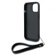 DKNY iPhone 15 / 14 / 13 Case Wrist Strap Stock Logo, Black