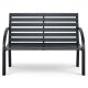 Garden Bench with Backrest Sofotel Luca 117.5 x 83 x 57 cm, Black