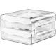 Egg Container Box, White/Transparent