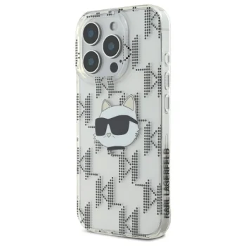 Apple iPhone 16 Pro 6.3'' Karl Lagerfeld IML Choupette Head Electroplated Cover Case, Clear