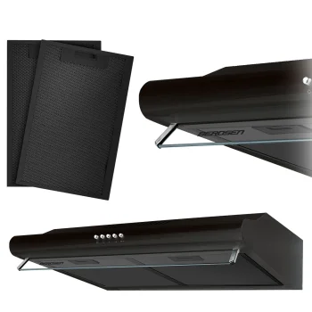 Under Cabinet Range Hood Berdsen BE-10A 60 cm, Black