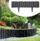 Decorative Lawn Edging WOOD 58 × 12.5 cm, Black