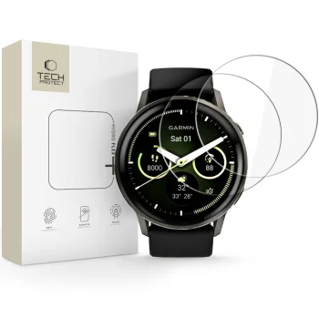Hidrogelio apsauginė plėvelė Tech-Protect Hydro flex+, skirta Garmin Venu 45mm, 2 vnt.