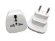 Universal Travel Power Plug Adapter, UK to EU (2-pin), White