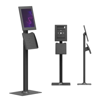 Maclean MC-924 B Tablet Floor Stand 12.4"-13", with Lock, Black