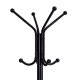 ModernHome Standing Coat Rack with 2 Shelves 8 Hooks Hall Tree, 180 cm, black