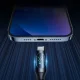 Wozinsky USB-C to Lightning Cable with LED Display 36W 2m, Black